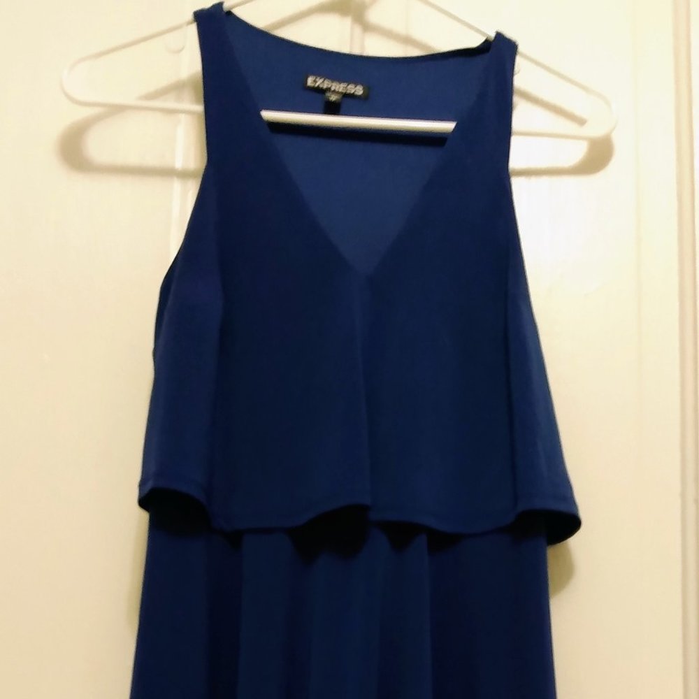 Express Tiered Dress - Cobalt blue